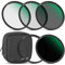 NEEWER 62mm Magnetisches ND Filter Set, ND4 ND8 ND64 ND1000 Magnetic Graufilter mit magnetischem Adapterring und Filterbeutel, optisches HD Glas mit 30 Schichten Nanobeschichtung, Kratz-/wasserfest