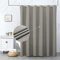 Krismile Weighted Linen Shower Curtain, Waterproof Mould and Mildew Resistant Wet Room Shower Curtain, Washable Shower Curtains with 12 Black Hooks 71 x 71 Inch Grey