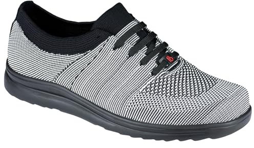 Berkemann Herren ComfortKnit Sneaker Textil Wide Fußbett: herausnehmbar 11,0 ComfortKnit schwarz/weiß