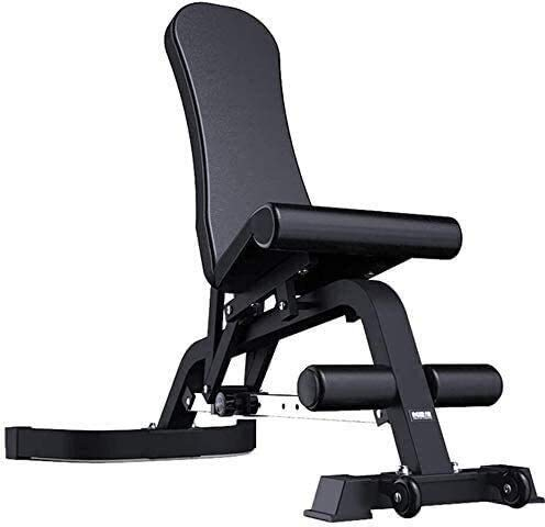 Verstellbare Hantelbank Faltbare Hantel, Multifunktions-Fitnessstuhl, Bauchmuskeltraining Home Sit-ups Mehrere Trainingseinheiten Home Office Outdoor Bauchtraining, blau (schwarz)