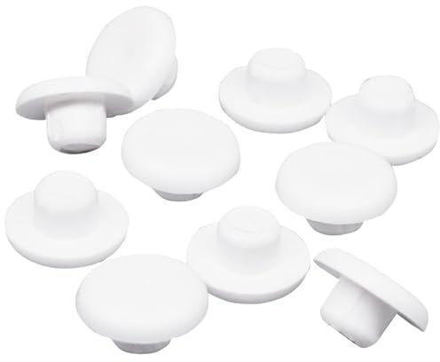 SKIR'CO (40 pcs) White Plastic Hole Plugs 4 mm, Drill Hole Cover Caps, Furniture Hole Plug, Screw Hole Plugs