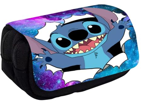 Gugatad Stit Federmappe,Stit Federtasche,Stit Tasche,Doppellagiges Federmäppchen mit Großem Fassungsvermögen,Mit Reißverschluss,Aufbewahrungszubehör für Jungen und Mädchen