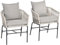 Outsunny 2er-Set Gartenstühle mit Kissen Gartensessel Set im Boho-Stil Gartenstuhl, Gartenmöbel Balkonstuhl Terrassenstuhl, Metallrahmen, 57 x 60 x 71 cm, Beige