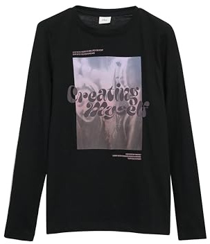 T-Shirt Langarm mit Frontprint,9999,152