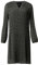 comma Plissiertes Chiffon-Kleid mit V-Ausschnitt schwarz 40