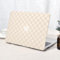 Vozehui Compatibilité avec MacBook Air 13 Pouces 2022 2021 2020 2019 2018 Release A1932 A2179 M1 A2337 Touch ID, Elégante Coque Rigide en Cuir Plastique Transparente pour Clavier, Kaki PVC Grille