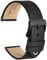 WOCCI 22mm Antikes Uhrenarmband für Herren, Sattelleder, Schwarze Schnalle (Schwarz)