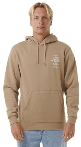RIP CURL Mens Search Icon Sweatshirt Hoody Hoodie - Sand Dune - 3XL