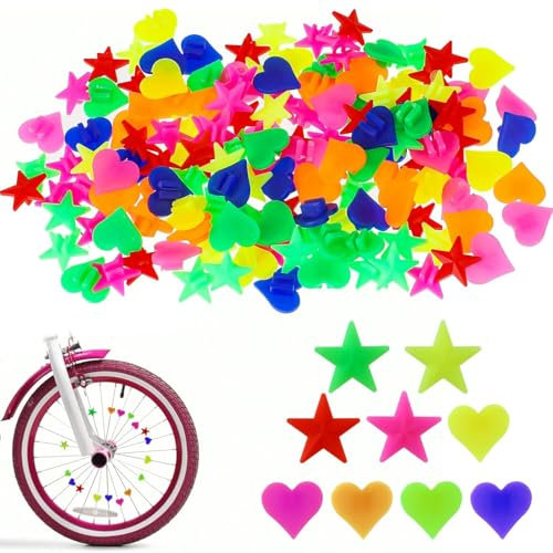 HSYTEK Bunten Fahrradspeichen Dekorationen, Radspeichenperlen für Fahrrad, Fahrrad Zubehör,Fahrradspeichen Dekorationen für Mädchen und Jungen Speiche Perlen