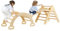 HOMFME 3 in 1 Kids Climbing Frame, Toddler Wooden Climbing Triangle Set with Reversible Ramp and Arch, Indoor Children Activity Climber Playground for Boys Girls