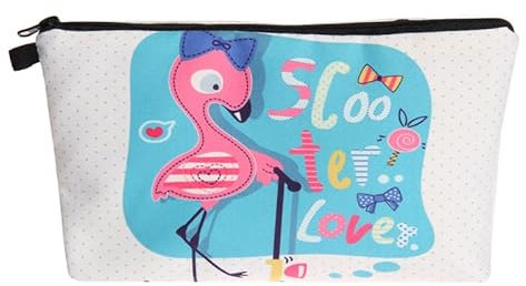 Kosmetiktasche Flamingo Schminktasche Tragbare Reise Kosmetiktasche Klein Niedliche Vielseitige Make Up Bag Kosmetiktasche Damen Reißverschlusstasche Schminktasche Klein Mädchen