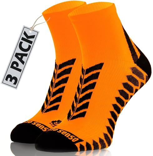 sesto senso Sport Socken Damen Herren 3 Paar Bunte Sportsocken Laufsocken 43-47 Orange