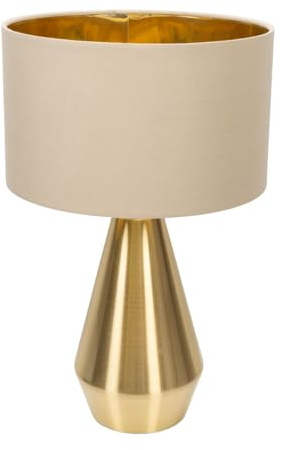 ValueLights | Jax Antique Brass Touch Table Lamp with Natural & Gold Inner Shade | Table Lamps, Home Décor & Improvement Essential
