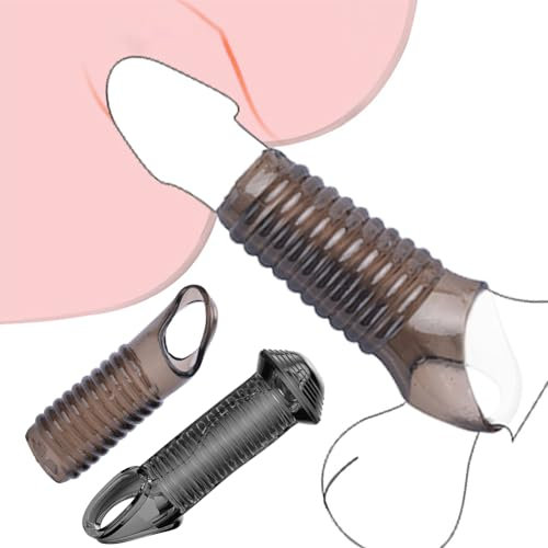 Cock Sleeve Penis Hülle Penismanschette Penis-Überzieher Latex Penishülle Penis Sleeve Penismanschetten Penis-Sleeve Silicone Penisvergrößerung Penis Manschette Penishüllen Penissleeve(Zwei)