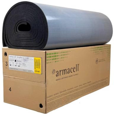 Armacell Armaflex ACE PLUS isolant autocollant 25 mm – 50 x 100 cm | Autocollant pour une pose rapide et propre, flexible et isolant fiable, avec classement au feu B-s3,d0.