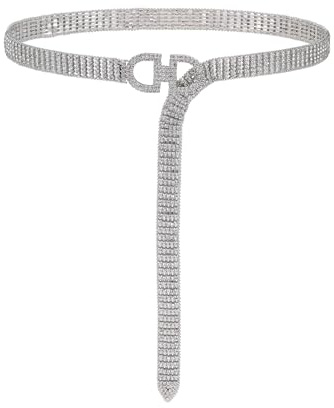 CHIC DIARY Modischer Glitzergürtel Damen Glitzer Strassgürtel Silber Dekorativer Gürtel Taillengürtel für Kleid Jeans