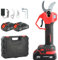 QIUMIN Sécateur Électrique Sans Fil, Coupe Jusqu’à 32mm, avec 2 Batteries 21V 2000mAh, Moteur Brushless, Compteur LED, Cisailles de Jardin pour Arbres Fruitiers, Vignes, Roses