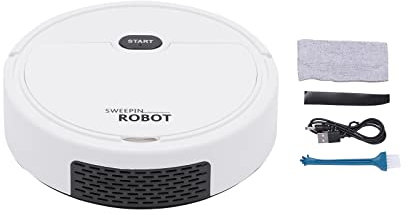 Wiefiche Mini robot aspirateur 3 en 1 - 500 Pa - Forte puissance d'aspiration - Convient pour une surface de 968,75 ft² - Pour la maison, le bureau, le coiffeur, l'animalerie