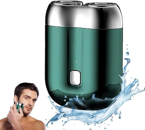 2025 Mini Rasoir ÉLectrique Imperméable Amélioré Pour Hommes - Rasoir Portable Sans Fil Avec Nettoyage En Profondeur, Tondeuse Multifonctionnelle et Entretien Doux (Vert)