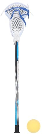 OVAQUIXI 24-Zoll-Lacrosse-Stick, Leichte Lacrosse-Ausrüstung aus Aluminiumlegierung für das Anfängertraining für Kinder mit Tiefer Tasche und Ball