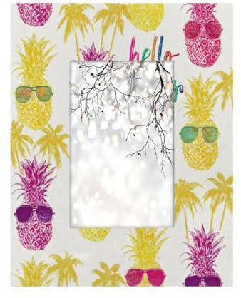 Bilderrahmen, 10,2 x 15,2 cm, Sommer-Sonnenbrille, Ananas, Holz-Bilderrahmen, Ausstellung, Wand und Tischplatte für Wohnzimmer, Schlafzimmer, Büro, Dekor