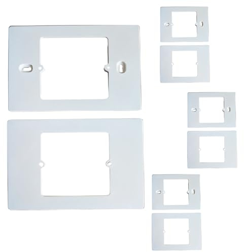 4 Kit Adattatore Scatola 503 a 502 Bianco, Copri Cassetta Placca Per Cassetta 503, Supporto Riduttore per Termostati e Prodotti Smart Forma Quadrato, 120X86X3,5mm, Vite Incluso