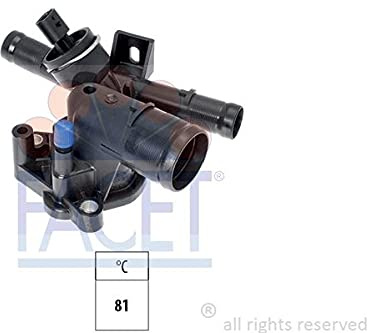 FACET Thermostat Kühlmittel Kühlwasserthermostat mit Dichtung Öffnungstemperatur:81°C für OPEL Movano B Kastenwagen (X62) Movano B Bus (X62) Movano B Pritsche/Fahrgestell (X62)