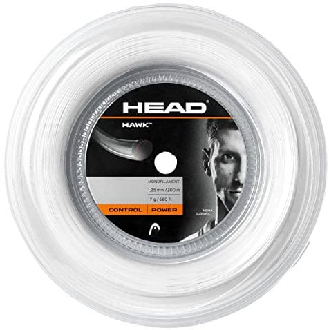 HEAD Unisex-Erwachsene Hawk Rolle 200 Tennis-Saite, White, 18