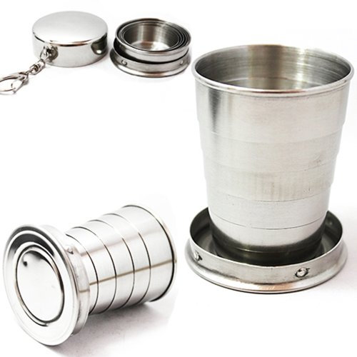 75ML Mini Stainless Steel Portable Travel Foldable Collapsible Cup Telescopic Cups