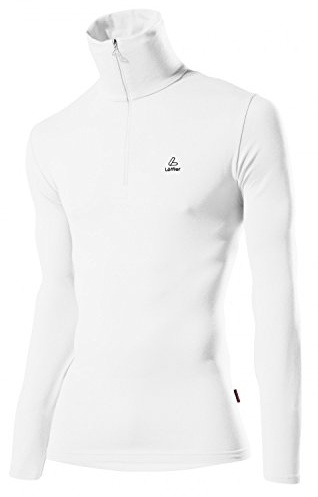 LÖFFLER HR Herren Transtex Zip-Rolli Basic CF, Weiss 100, 48 (EU)