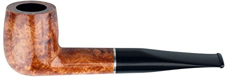 JEAN CLAUDE Pfeife gerade/Ring/braun Acryl in Einzelschachtel mit Stoffbeutel