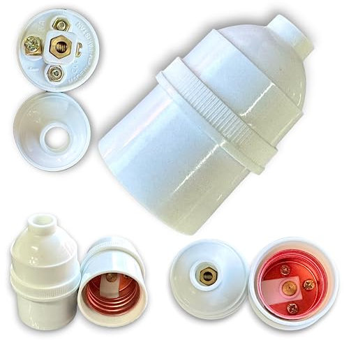 ES E27 EDISON SCREW CAP SOCKET PENDANT CEILING LIGHT LAMP 100w BULB HOLDER