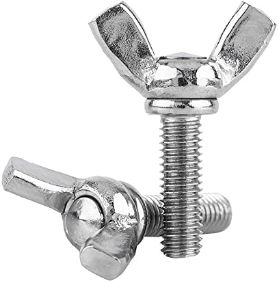 M5 Metric Wing Bolt, 10mm 12mm 16mm 20mm Length Stainless Steel Butterfly Screw Wing bolt Machine Fastener(Pack of 10) (12mm)