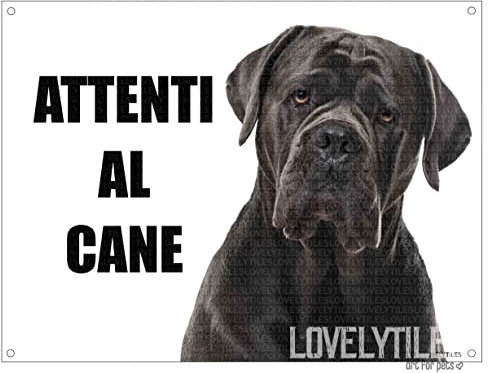 CANE CORSO attenti al cane mod 3 TARGA cartello IN METALLO (20X30)