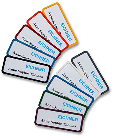 EICHNER Magnetischer Namensschild, weiß, 10 Farben verfügbar