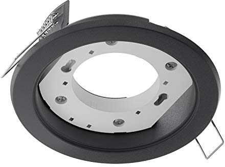 ledscom.de Deckeneinbauleuchte ZOBE, schwarz matt, rund, 107mm Ø, 1x GX53 max. 25W