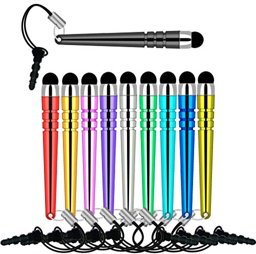 iSOUL Stylus Universal Stift Touch Pen Eingabestift für Smartphone, Handy, NoteBook, Tablet, iPhone, iPad, iPod, Galaxy, Notebook, Google Pixel, OnePlus Wit Staubschutzstecker