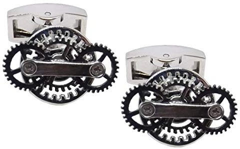 Cufflinks Direct Rad, Zahnrad, Kogge, Mechanischer beweglicher Mann Geschenk Manschettenknöpfe (Manschettenknöpfe mit Geschenkbox)