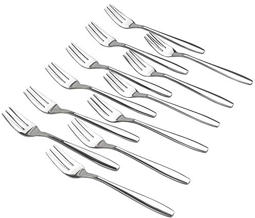 Gitany 12 Pieces Small Dessert Forks Cake Forks Set, Stainless Steel