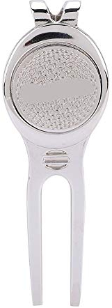 Divot Tool, stilvolles Anti-Rost-Golf Divot-Reparaturwerkzeug mit magnetischem Ballmarkierungs-Golfzubehör(D102 Silber)