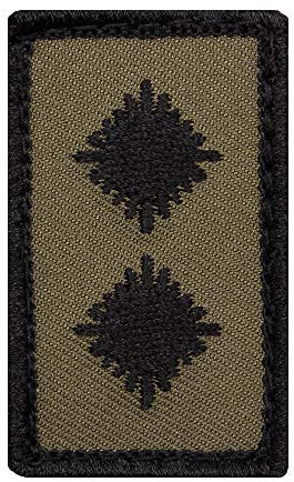 Café Viereck ® Oberleutnant Bundeswehr Rank Patch mit Dienstgrad - Gestickt mit Klett – 3 x 5 cm (Oliv mini)
