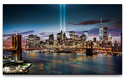 Paul Sinus Art Bilder XXL New York City Skyline 120x70cm Wandbild auf Leinwand