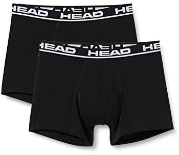 HEAD Herren Basic Boxer Pant Shorts Unterwäsche Unterhose 2 er Pack, Farbe:005 - Black, Bekleidungsgröße:M