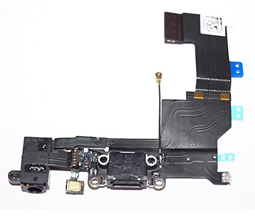 Für Apple iPhone 5s Ladebuchse Dock Connector Mikrofon Audio Anschluss Buchse Flex Grau Schwarz
