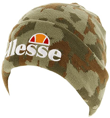 Ellesse Unisex Velly Camo Beanie Mütze, Kaki, Einheitsgröße