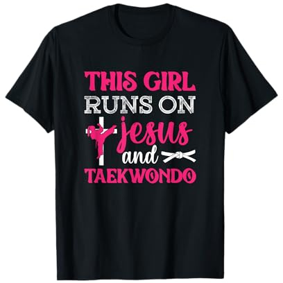 This Girl Jesus Taekwondo Woman Religion Karate T-Shirt