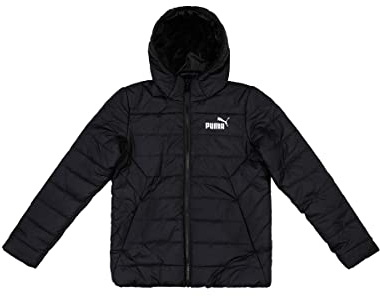 PUMA Jungen ESS Hooded Padded Jacket Wattierte Jacke, Schwarz, 152