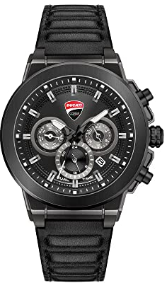 Ducati Herren Analog Quarz Uhr mit Leder Armband DTWGF2019201