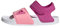 adidas Adilette Sandals, Diapositive, Lucid Fuchsia/Beam Pink/Pulse Mint, 35.5 EU