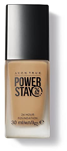 Avon Power Stay 24-Stunden-Foundation, weiches Beige, dauerhafte komfortable Abdeckung, die nicht verblasst oder verschmiert, 30 ml